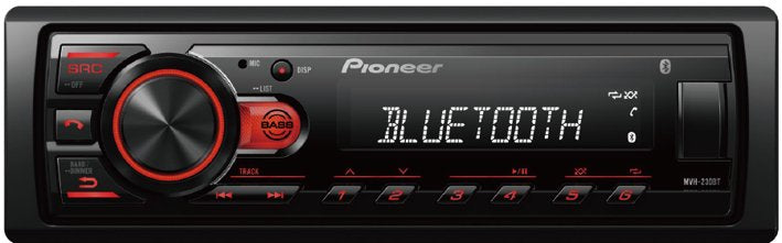Pioneer MVH-230BT 1DIN Autoradio With Bluetooth And Usb-eingängen