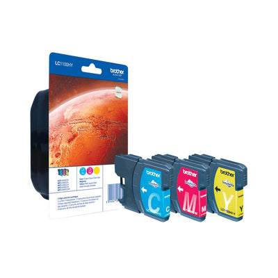 Brother Ink LC-1100HY Rainbow C/ And /M Cyan, Magenta Yellow, Blister — image 1
