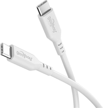Goobay USB-C Silicone Cable 1.5M, White — image 1