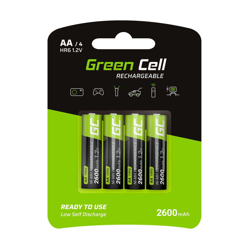 Batteries Recargables Greencell Aa 2600MAH (4 Pcs)