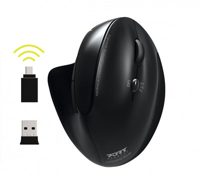 Port Designs 900706-BT Mouse Mano Derecha RF Wireless + Bluetooth Óptico 1600 DPI — image 1