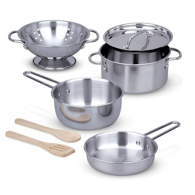Spin Master Melissa & Doug - Set Of Ollas Steel Inoxidable, Kitchen Toy 6074875 — image 1