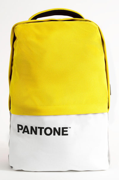 Backpack Laptops Pantone PT-BK102Y Informal White Yellow Poliéster — image 1