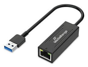 Mediarange USB-A Netzwerkadaper With RJ45 Port, 20CM, Sw
