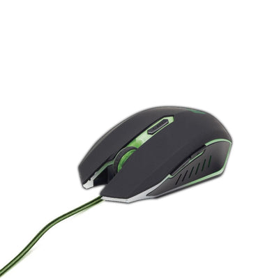 Gembird Mouse Gaming 2400DPI 6 Buttons USB 1.30M LED Green MUSG-001-G — image 1