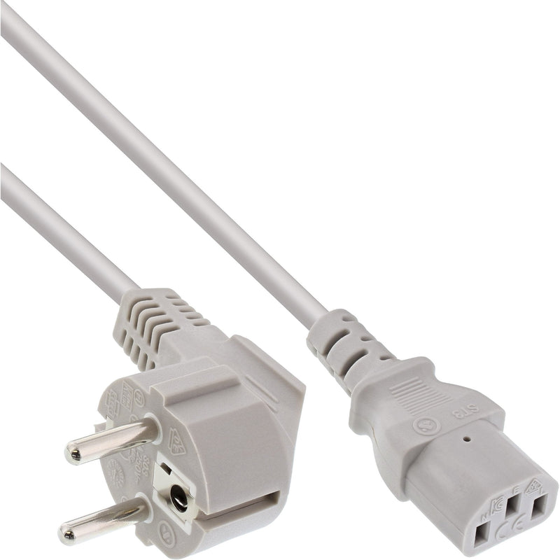 Inline Cable Power Type F Ángulo Según IEC C13 Grey 1,5M