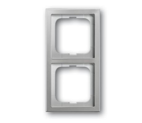 Busch Jaeger Bj 1722-866K Frame 2-VÍAS Pur Steel Inoxidable Steel Inoxidable