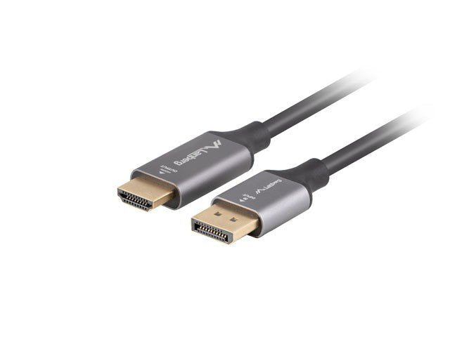 Lanberg Cable DisplayPort M - HDMI M 1M 4K Black-silver