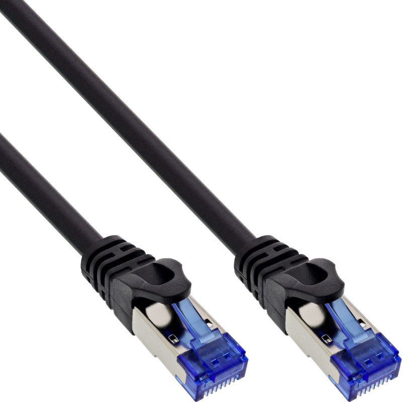 Inline® Network Cable Armoured, U/FTP, CAT.6A, Black, 1M