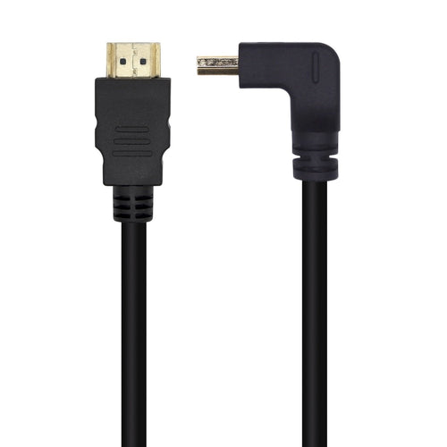 Aisens HDMI Cable V2.0 Acodado Premium Hec 4K@60HZ 18Gbps - 2M - Black — image 1