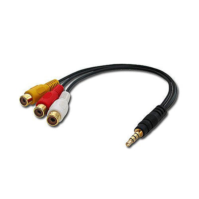 Lindy 35539 Cable 0,25M 3,5MM 3 X Rca Black — image 1