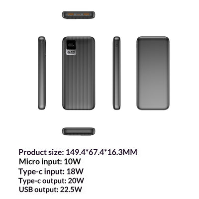 Built-in Cable 10,000 MAh 225W Bidirectional Fast-charging Power Bank