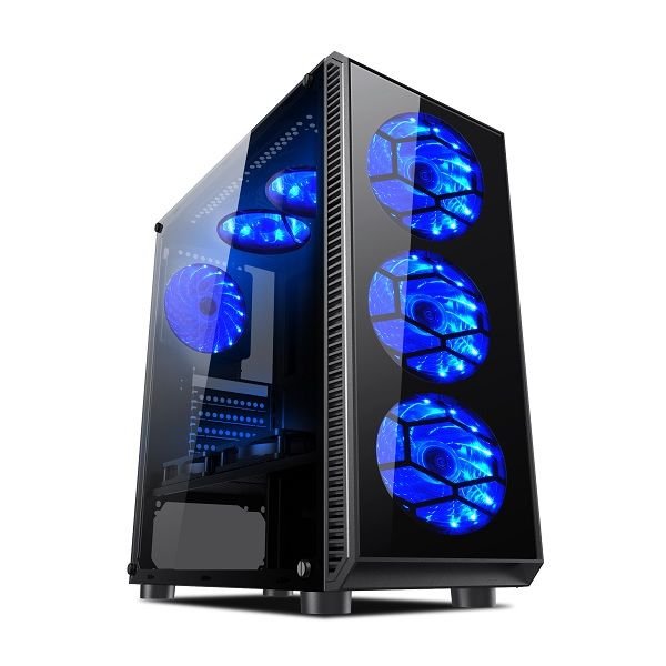 L-link PC Case ATX Avatar LED Blue USB 3.0 Window Transparent