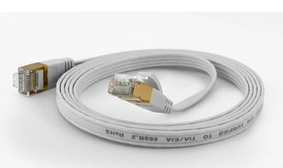 Wantec Network Cable FTP CAT.6 Q1,6X6,5MM 0,50M White — image 1