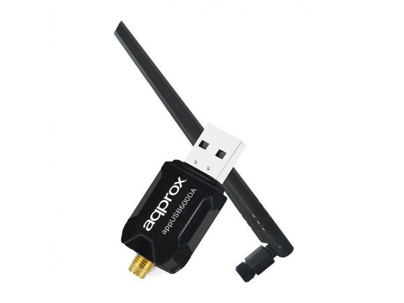 Approx USB Wireless 600Mbps. Nano + Antenna Removable AC 600Mbps/USB 2.0/Dual Band 2.4GHZ/5GHZ