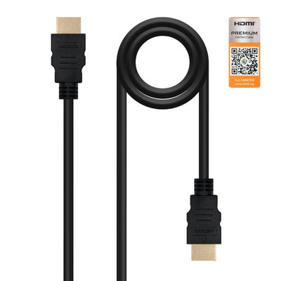 Nanocable HDMI Cable V2.0 Premiun Male a HDMI V2.0 Premiun Male 1M - 4K@60HZ 18Gbps - High Speed - Black — image 1