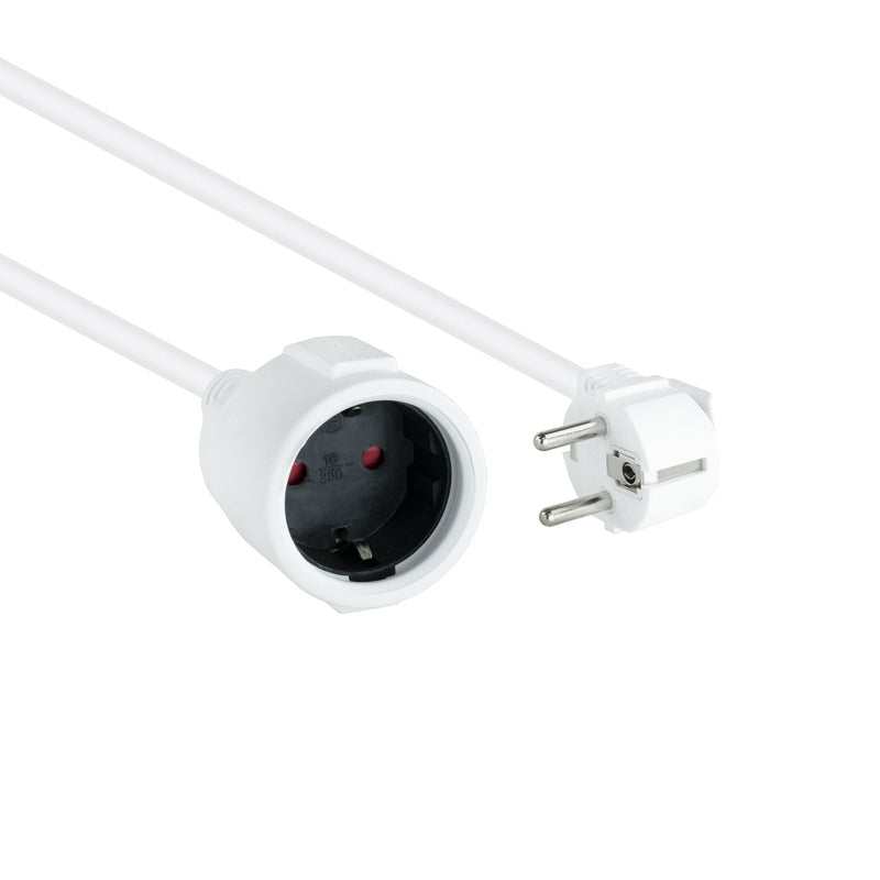 Nanocable Cable Power Alargador CEE7 Acodado Male a CEE7 Female 5M