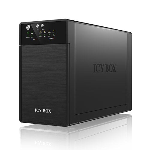 Icybox External RAID System For 2X3,5'' SATA I/Ii/Iii, USB 3.0, Esata, Black