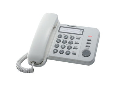 Panasonic Phone Desktop KX-TS520EX1W White Rellamada Último Número Assembly Wall 6 Niveles Volumen Tono Llamad — image 1