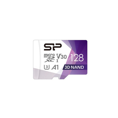 Silicone Power Memory Card Top Pro Micro Sdxc 128GB Uhs-i U3 V30 + Adapter — image 1