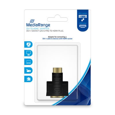 Mediarange DVI-i Connector Female (24+5-POLOS)/HDMI Connector Male Black