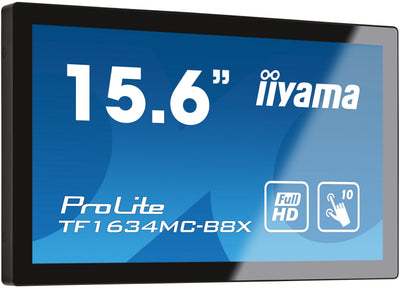 Iiyama Monitor Pro 15,6 Touchscreen Capacitivo 10 Puntos / IP65 / (T1634MC-B8X) 1920X1080/ 405CD/ 700:1/ VGA/  — image 1