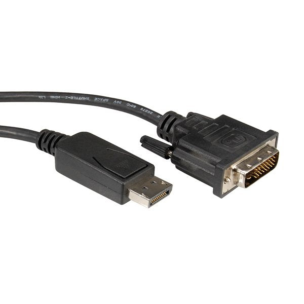 Roline 11.04.5612 Adapter Cable Vídeo 5M DisplayPort DVI Black