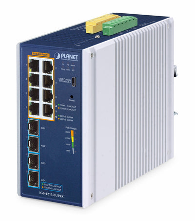 Planet Industrial L2/L4 8-PORT PoE + Managed Switch IGS-4215 — image 1