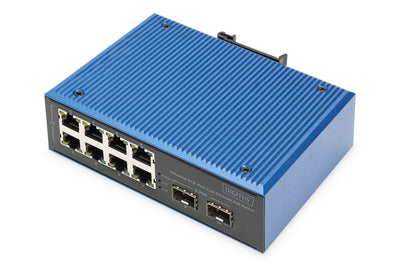 Digitus Switch Fast Ethernet PoE Industrial 8 + 2 Ports — image 1