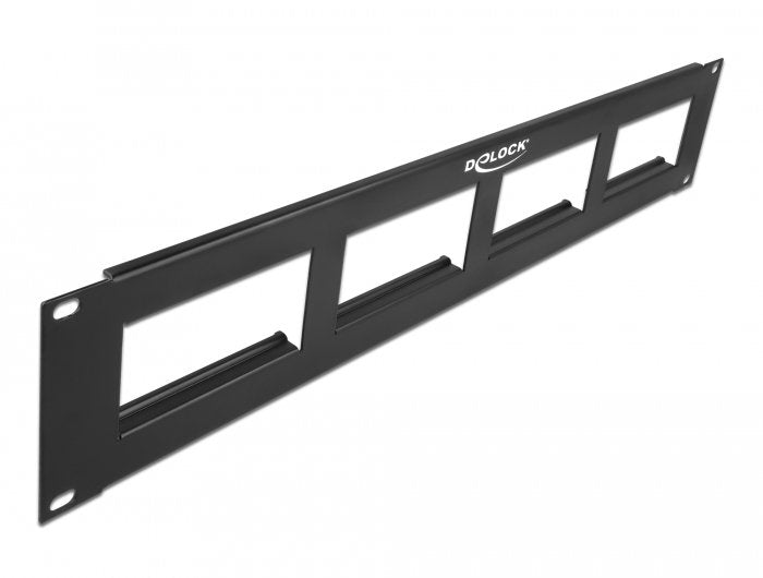 Delock Patchpanel 19 2HE MIT4X 90,5X45,2MM Ausschnitt Black