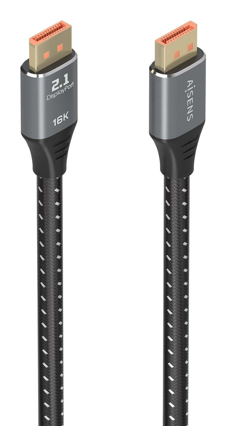 Aisens Cable DisplayPort V2.1 16K@60HZ 80Gbps, DP/M-dp/M, Black 2.0M