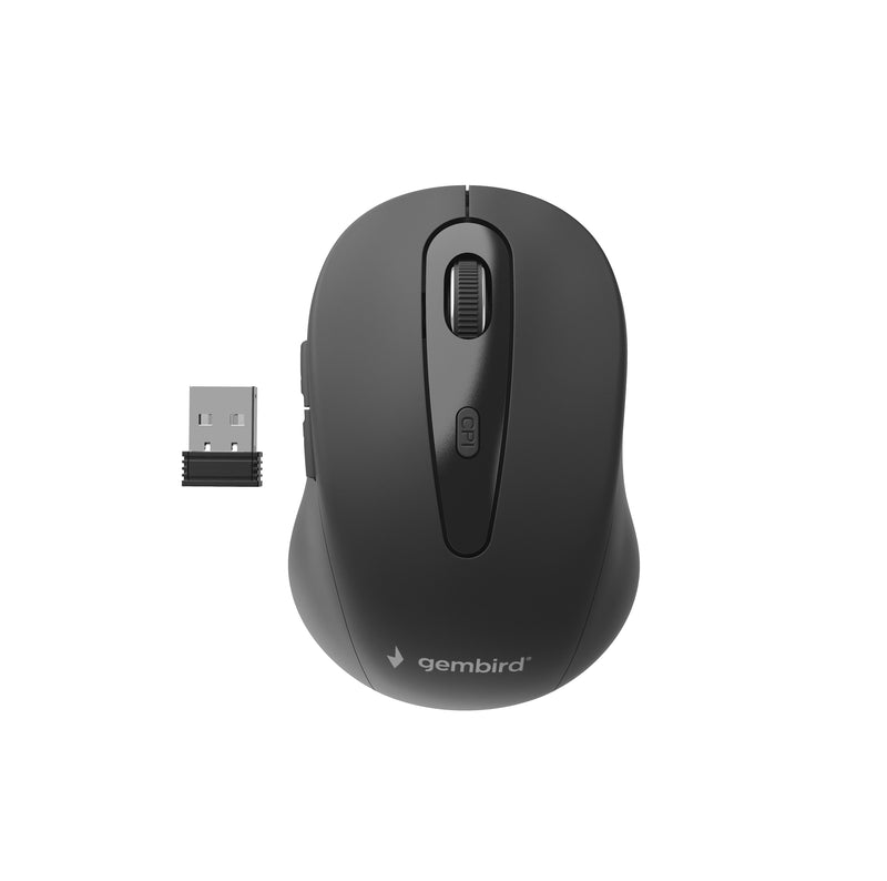 Gembird Mouse Óptico Wireless MUSW-6B-01, 1600 Dpi, Nano Usb, Black