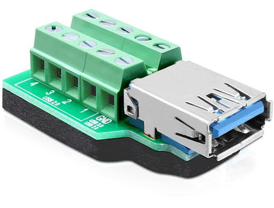 Delock 65370 Adapter USB 3.0 Tipo-a Female Bloque Terminals 10 Contactos — image 1
