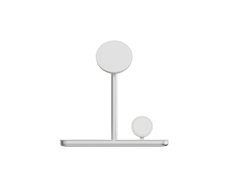 Linq Stand Base Charging Wireless 3EN1 Magsafe Silver Charging Magnética QI2/ Certificación Mfi Apple Watch