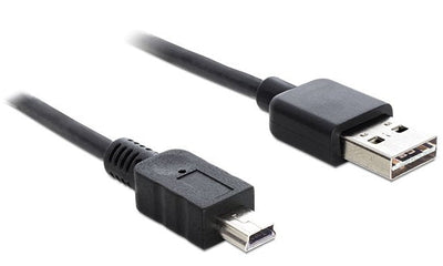 Delock Cable Easy-USB 2.0 Tipo-a Male USB 2.0 Type Mini-b Male 3M Black — image 1