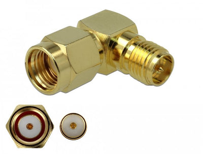 Delock Adapter Rp-sma Male a Rp-sma Female 90° 3GHZ — image 1