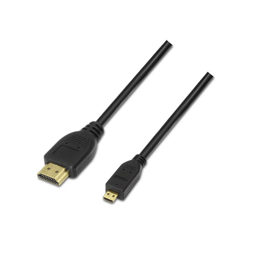 Aisens Cable Micro HDMI High Speed / Hec - a Macho-d/Male - 0.80M - 3D Ethernet - Black — image 1