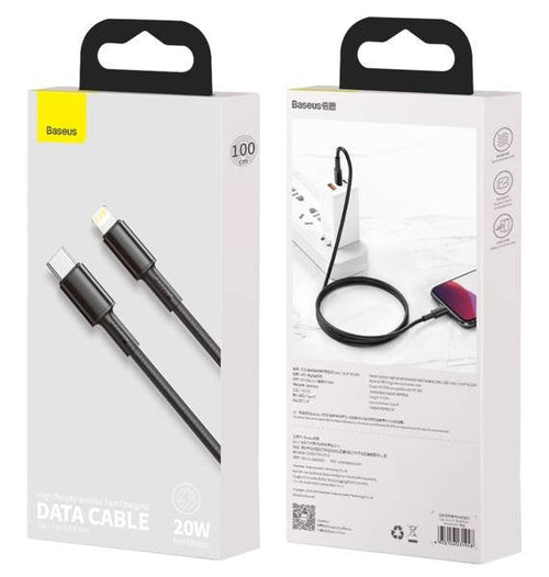 Baseus Cable Trenzado USB Type-c a Lightning Apple 20W 1M Black — image 1