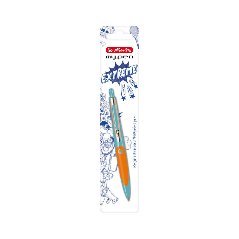 Herlitz Pen My.pen Punta Retractable With Pulsador Blue