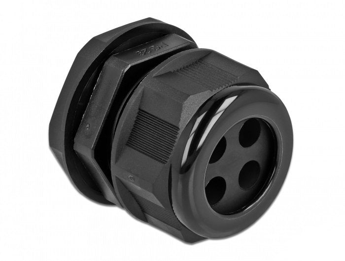 Delock Prensaestopa Cable PG29 Cable Round With Cuatro Entradas Cable Black