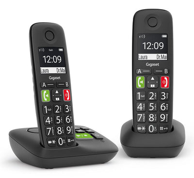 Gigaset E290A Duo Phone Dect/Analógico Black Identificador Llamadas — image 1
