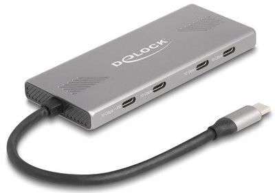 Delock Hub 7 Port USB 10Gbps With 4 X USB Type-c Buchse And 3 X USB Typ-a Buchse With Pd 80W — image 1