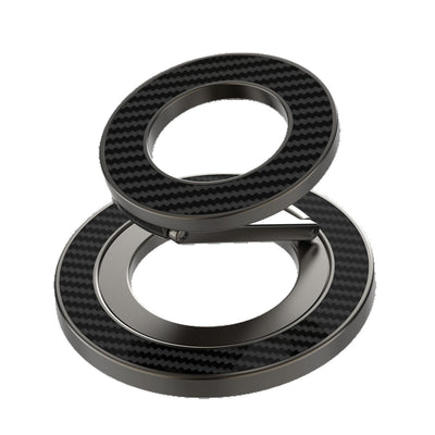 360 Degrees Rotating Car Folding Double-sided Magnetic Fastened Ring Mobile Phone Holder