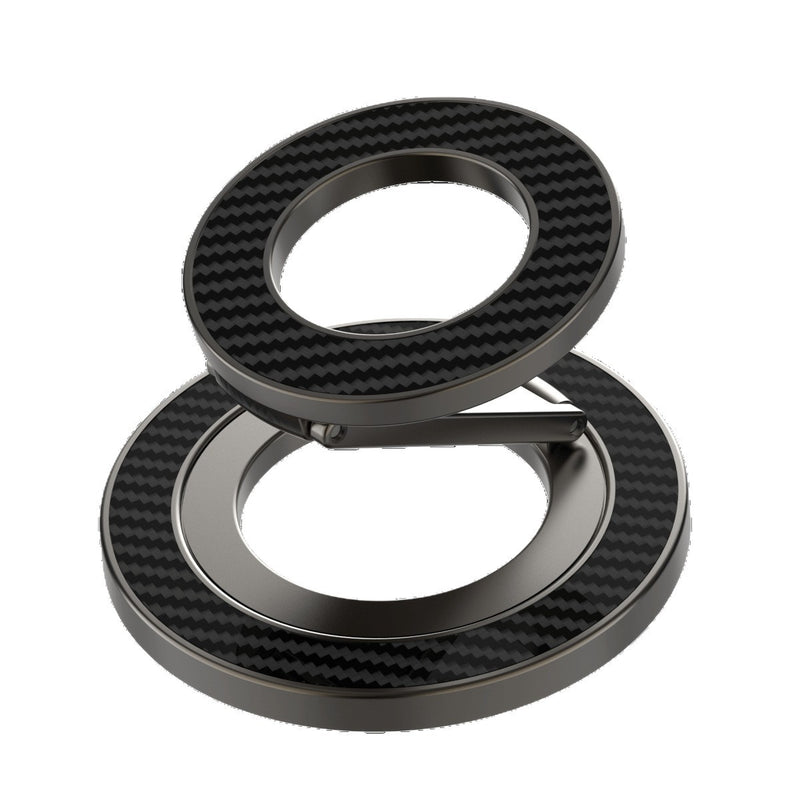 360 Degrees Rotating Car Folding Double-sided Magnetic Fastened Ring Mobile Phone Holder