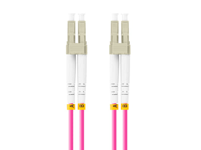 Lanberg Cable Fibre Optic 10M Multi Lc/Upc-lc/Upc Duplex OM4 50/125 Lszh Violet — image 1