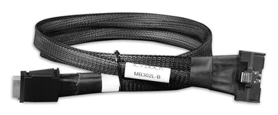 Cable Icy Box Mcio X8 SFF-TA-1016 2X Oculink 4I SFF-8611 Black 50CM MB302L-B — image 1