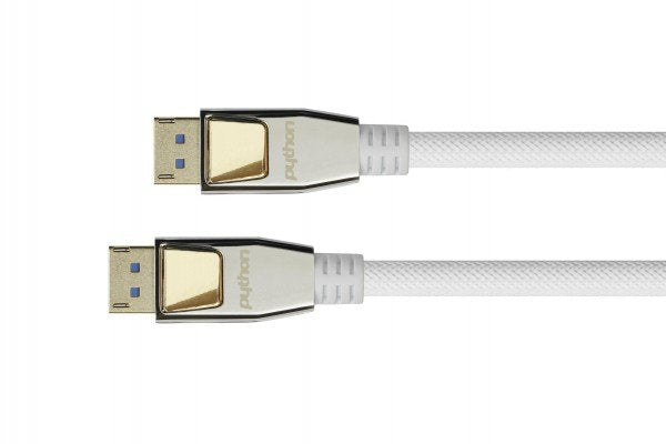Python Cable DisplayPort 2.0 Trenzado White 1M