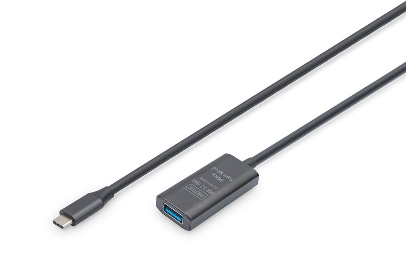 Digitus Active USB 3.2 GEN1 5G Extension Cable USB-C - Usb-a, 5M, Black