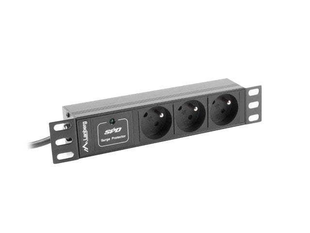 Lanberg Power Strip Power Rack 10 (1U, 16A, 3X 230V Pl)