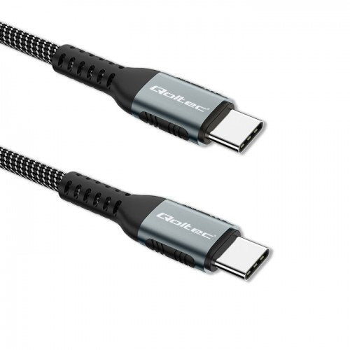 Qoltec 52358 USB 2.0 Type-c USB Cable 2.0 Type-c 100W Qc 3.0 PD 1.5M Black — image 1